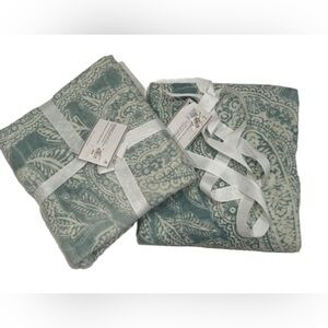 NWT A Set of Pottery Barn Euro Jordana Paisley Shams 26" x 26”